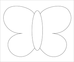 Butterfly outline simple butterfly template drawing. Free 9 Butterfly Samples In Pdf