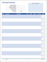 Bill customers with this accessible sales designed for the service industry, this template lets you enter quantity and unit costs for labor or sales. Free Bill Of Materials Template For Excel