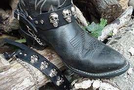 Western Biker Boots Boot Chains Cast Skulls Etsy Biker Boots Boots Boot Chains