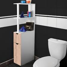 Le meuble wc encadrant le réservoir, en forme de colonne, est un grand classique, mais les vous trouverez un meuble wc en grande surface, dans les magasins de bricolage et d'ameublement, dans. Meuble Wc Etagere Willy Bois Gain De Place Pour Toilette 2 Portes Hetre
