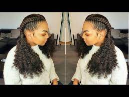Cornrows Invisible Crochet Braids Ponytail Feed In Braids Youtube Feed In Braid Feed In Braids Hairstyles Hair Styles