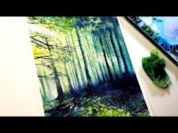 Quick Art Demo Light Through The Forest Watercolor Painting Youtube Watercolor Paintings Forest Painting Tree Watercolor Painting