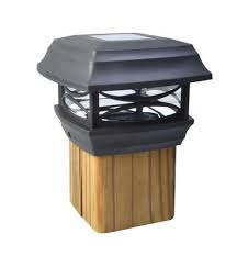 Cci Moonrays Black Solar Post Cap Light At Menards Solar Post Lights Solar Post Caps Deck Lighting