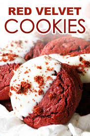 Red Velvet Cookies Recipe Recipe Cookie Recipes Red Velvet Cookies Easy Cookie Recipes