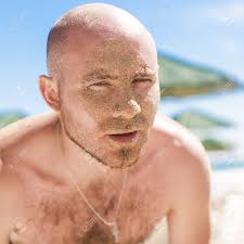 Half Face Of A Handsome Man Covered With Sand. Bulgaria, Black Sea Stock  Photo, Picture and Royalty Free Image. Image 37192094.