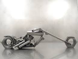 Nuts And Bolts Motorcycle Sculptures Welding Art Metal Tree Metal Tree Wall Art