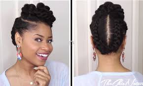 In this hairstyle, the big curly bun with the braided bun is truly flattering for your natural black hair. Natural Hair Updos Hair Updos For Natural Black Hair