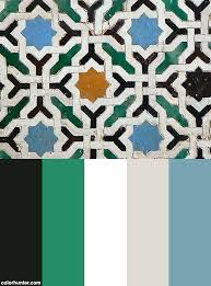 Alhambra Tiles 12 Color Scheme Islamic Motifs Color Palette Islamic Tiles