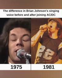 Brian Johnson's voice before and after joining AC/DC