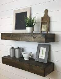 Beautiful Set Of Two Deep Modern Rustic Floating Shelves In Sizes 12 Inch 18 Inch 24 Inch And 36 Inch Are Ha Floating Shelves Modern Floating Shelves Shelves