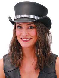 Jamin Leather Crystal Band Black Leather Top Hat H56505kcry L Walmart Com Walmart Com