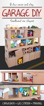 Toy Car Garage Cardboard Storage Diy Tutorial Toy Garage Toy Car Garage Easy Garage Storage