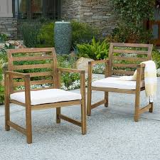 Buy Eveleigh Coastal Outdoor Natural Stained Acacia Wood Club Chair Set Of 2 By Gdfstudio On Dot Bo