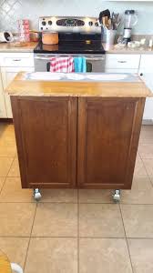 kitchen cabinet into a rolling island