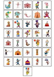 Vignettes Le Loto Du Cirque Cirque Activites Cirque Theme Cirque