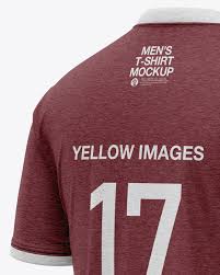 Download Men S Heather V Neck T Shirt Mockup Back Half Side View In Apparel Mockups On Yellow Images Object Mockups