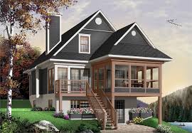 The perfect vacation or forever home is charmingly designed with spectacular outdoor space in this lake front house plan. Two Story Lake House Plan