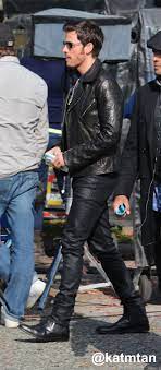 Colin O Donoghue On The Set Behind The Scenes 4 9 9 Oct 2014 Casual Trends Colin O Donoghue Leather Outfit