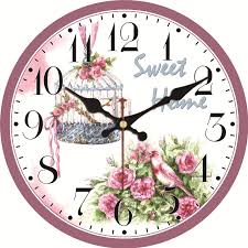 12in vintage wooden wall clock french country style large shabby chic rustic round wall clock for kitchen home coffee shop decor. Wonzom Vintage Wall Clock Flower Design Relogio De Parede Large Silent Clock Living Room Shabby Chic Kitchen Saat Sweet Home Art Buy At The Price Of 6 50 In Aliexpress Com Imall Com