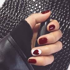 A lot of the time women tend to get acrylic nails because they believe that kind. Amazon Com Kakaco Square Burgundy Fake Nails Heart Glossy Press On Nails Short Full Cover Acrylic False Nails For Women And Girls Pack Of 24 Beauty