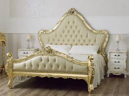 Baroque art and architecture, the visual arts and construction in western art that roughly coincide with the 17th century. Double Bed Frame Bryanna French Baroque Style Gold Leaf Faux Leather Champagne B Ebay