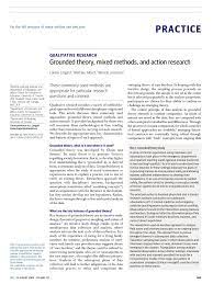 For this reason, when writing up your methodology for qualitative research, it's important to reflect on your approach. Pdf Qualitative Research Grounded Theory Mixed Methods And Action Research