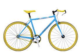 iwant7000 豔藍blue yellow 700c bull bar fixed gear single speed dual mode urban bicycle urban bicycle bicycle bull bar