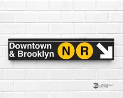 Image of New York City subway signs