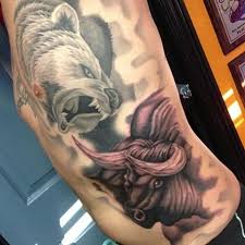 Stock Market Trading Tattoo Ideas Bull And Bear Tatuagem Lobo Tatuagem Tatuagens
