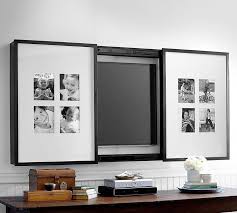 Pottery Barn Gallery Frame Tv Cover Fernseher Verstecken Wohnen Wohnzimmer Ideen Wohnung