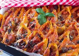 Conchiglioni Ripieni Alla Norma Pasta Al Forno Con Melanzane E Ricotta Alla Siciliana Ricette Idee Alimentari Primi Piatti Di Pasta