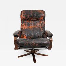 Check spelling or type a new query. Retro Danish Leather Swivel Lounge Chair