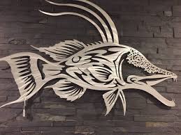 Hog Fish Metal Wall Art Metal Fish Art Home Decor Sculpture Etsy In 2021 Metal Fish Wall Art Fish Art Sheet Metal Art
