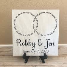 Personalized Wedding Vow Tile Sign Newlywed Gifts Marriage Gifts Wedding Day For Couple In 2020 Daughter Wedding Gifts Married Couple Gifts Newlywed Gifts Marriage