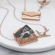 Envelope Locket Necklace With Secret Message Gift For Her Etsy Envelope Necklace Photo Locket Necklace Locket Necklace