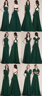 One Dress Endless Styles There Are Multiple Ways To Wear This Dress For Differ Dark Green Bridesmaid Dress Multiway Bridesmaid Dress Green Bridesmaid Dresses