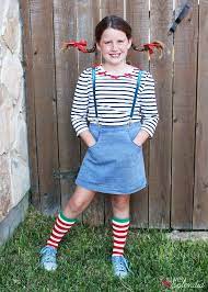Diy Pippi Longstocking Costume And Hair Pippi Longstocking Costumes Girly Costumes Character Halloween Costumes