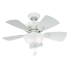 Fans styles range from contemporary to victorian and can include multiple light sources, but you may need expert help to put all the pieces together. 34 Watson Ceiling Fan White Includes Energy Efficient Light Hunter Target