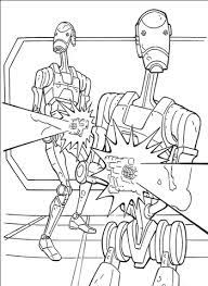 coloriage droides de combat coloriages a imprimer gratuits vecteur feuilles anime