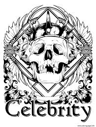 Tattoos coloring pages coloring home. Tattoo Coloring Pages For Adults Coloring Tatouage Skull Skeleton Free Coloring Library