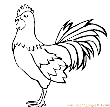 Printable rooster coloring pages for adults. Rooster Coloring Page For Kids Free Chicks Hens And Roosters Printable Coloring Pages Online For Kids Coloringpages101 Com Coloring Pages For Kids