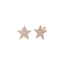 Please switch to a consistent selection for all layers to proceed. London Collection Kate 14k Rose Gold Diamond Pave Star Stud Earrings