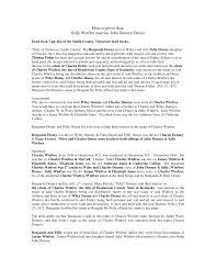 Sally Winfree married John Denney/Denny