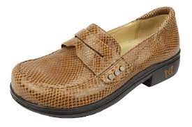 Alegria Shoes Taylor Pro Tan Glossy Snake