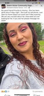 Search for Priscilla Aldana happening tomorrow at 10am in Salem. Meeting at  the Home Depot.