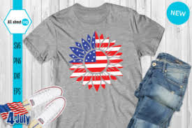 Free sunflower american flag home sign svg | fb128. Usa Flag Sunflower Grafico Por All About Svg Creative Fabrica