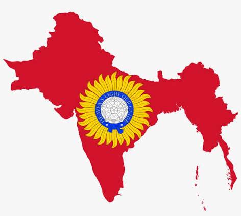 Flag Map Of British India - India Size And Location Transparent PNG - 906x768 - Free Download on NicePNG