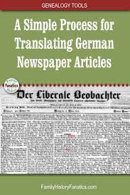 Translating German Newspaper Trick Newspaper Article German Newspapers Genealogy