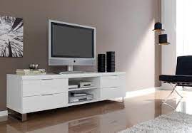 White High Gloss Tv Unit With Drawers And Chrome Legs Contemporary Tv Units High Gloss Furniture Modern Tv Units