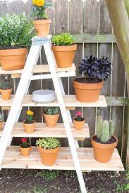 How To Build A Diy Ladder Plant Stand Diy Plant Stand Ladder Plant Stand Diy Ladder Plant Stand